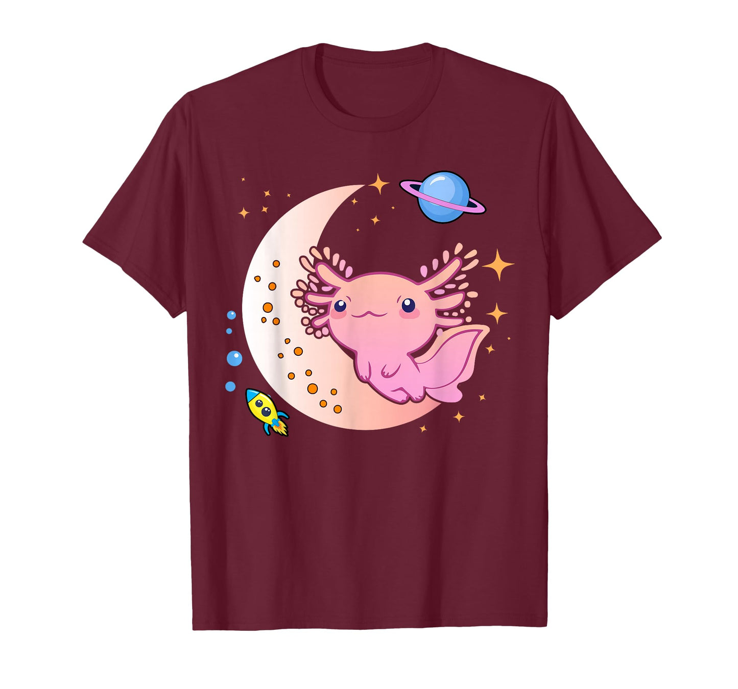 Cute Space Axolotl-Shirt Kids Teen Girl Kawaii Pastel Goth T-Shirt