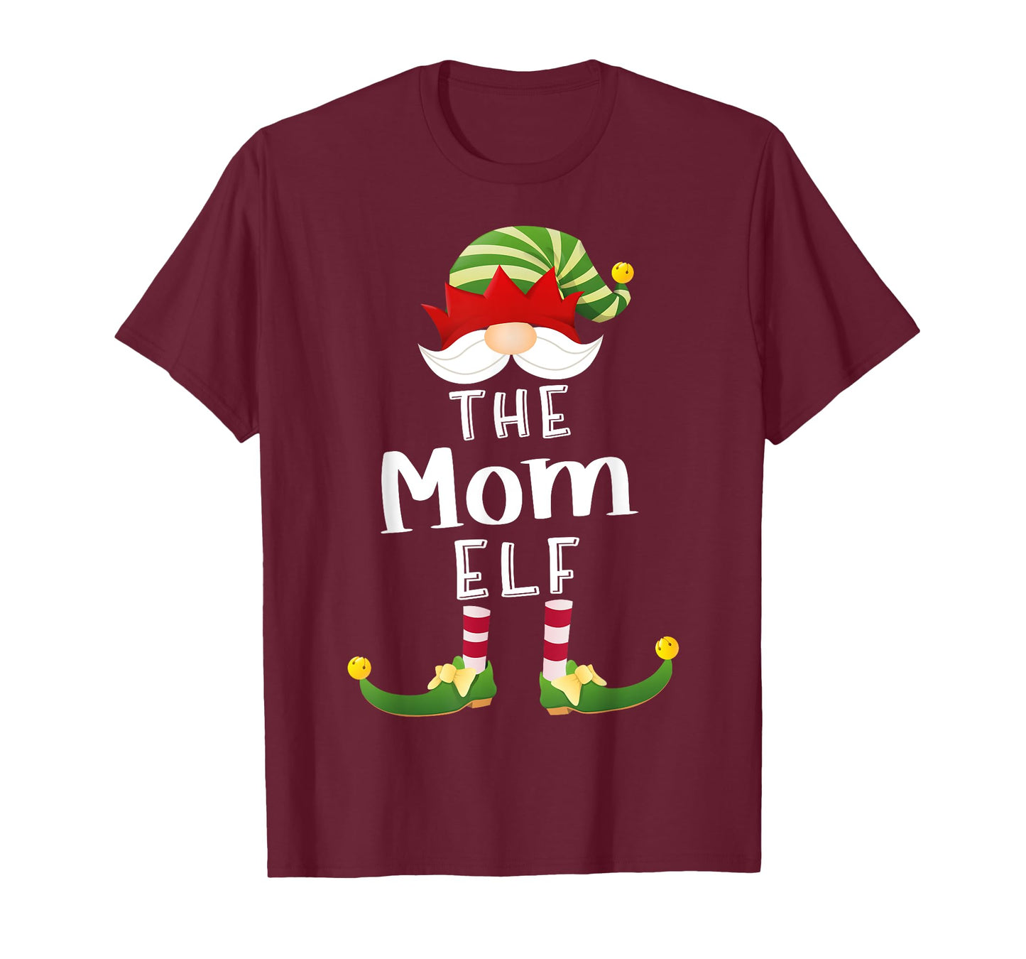 Mom Elf Group Christmas Funny Pajama Party T-Shirt