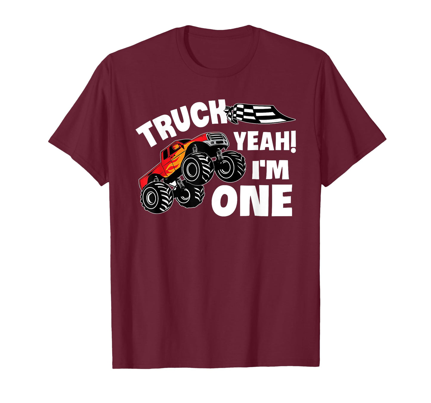 Truck Yeah I'm One Year Old 1st Birthday Monster Truck T-Shirt