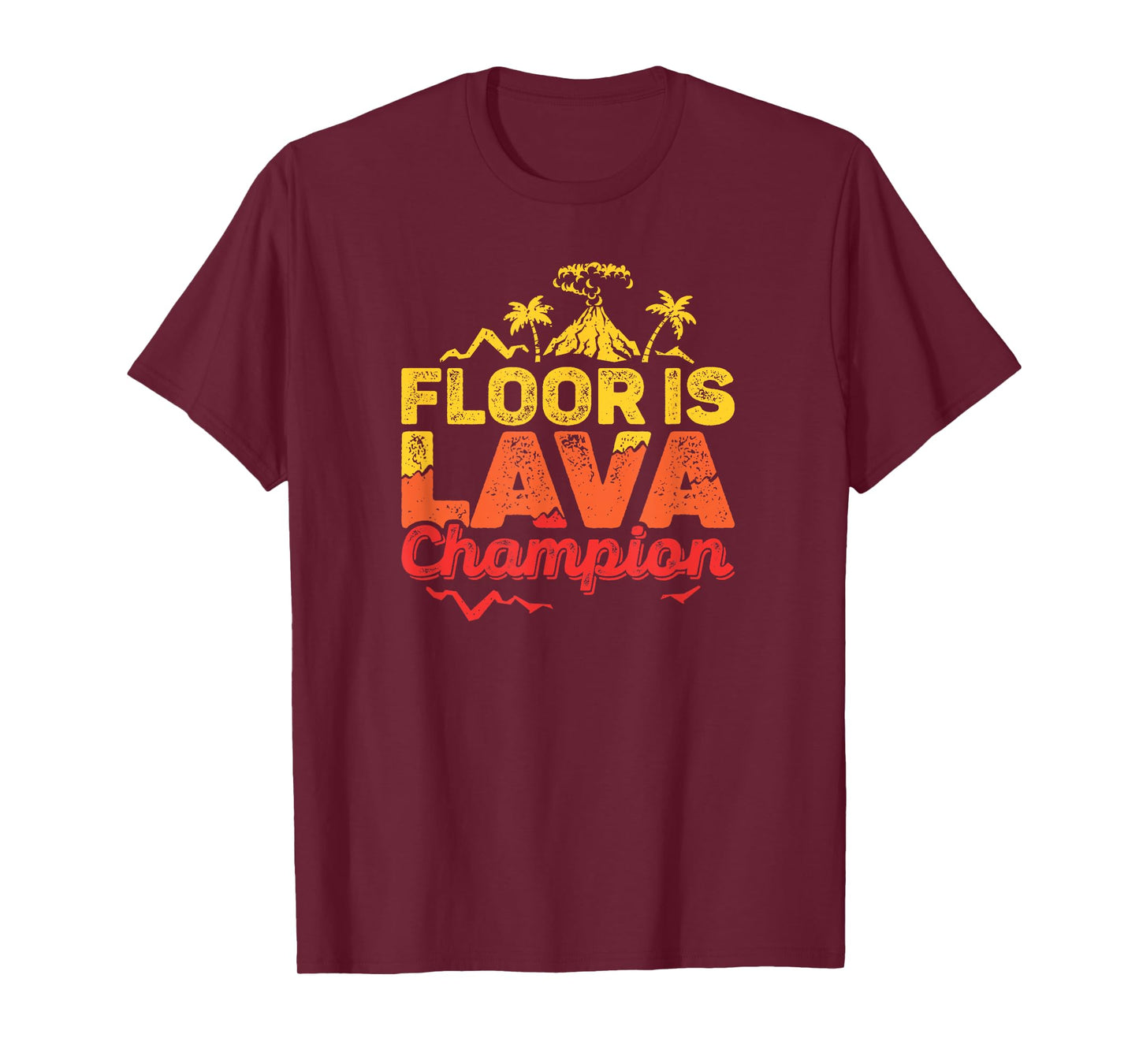 Floor Is Lava Game Champion With Volcano Kids Recess Play T-Shirt