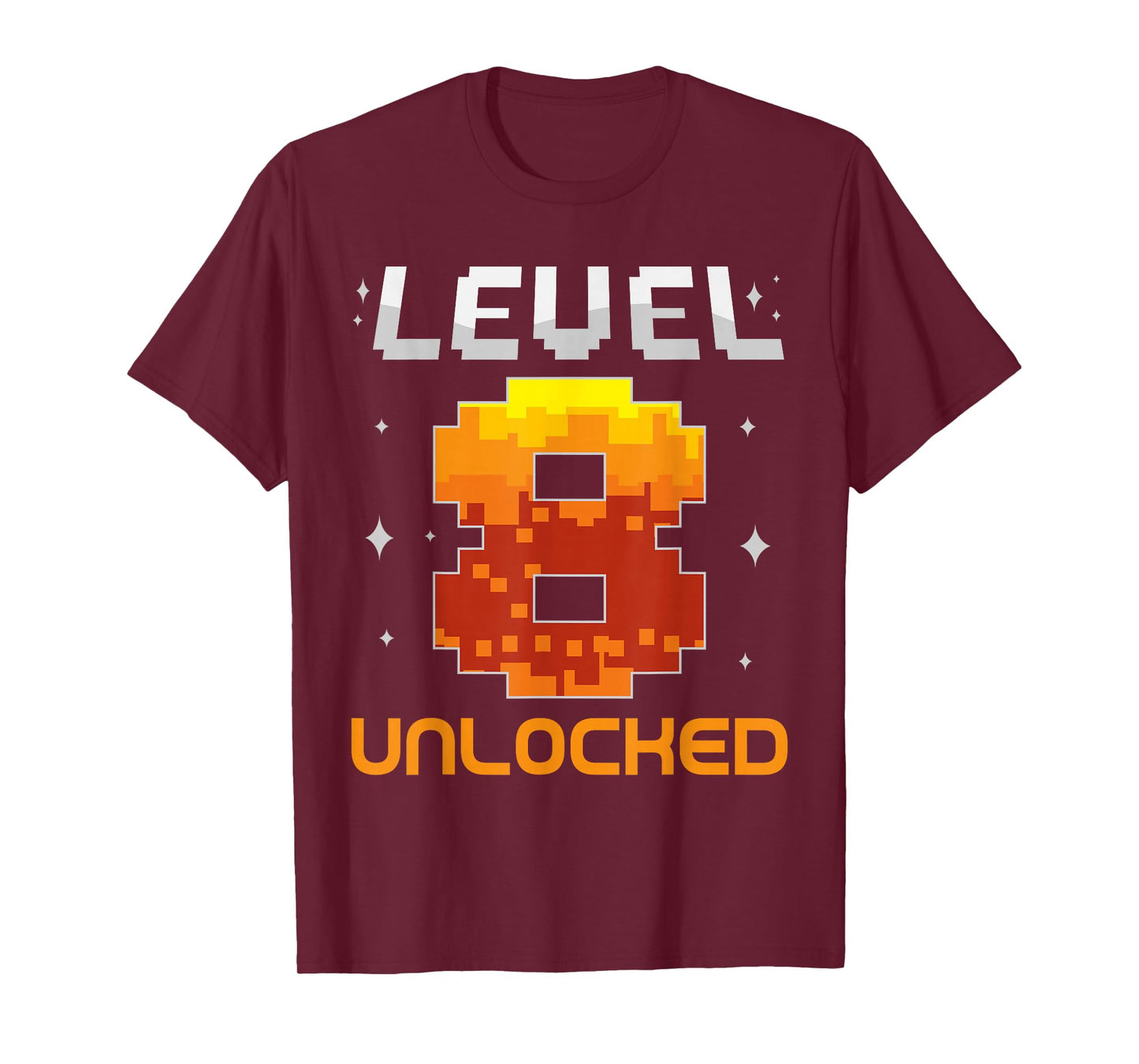 Level 8 Unlocked 8th Birthday Eight Years Old Gamer Gaming T-Shirt
