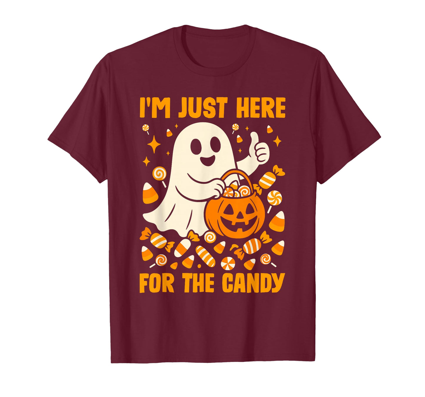 I'm Just Here for The Candy Halloween Pun Lollipop T-Shirt