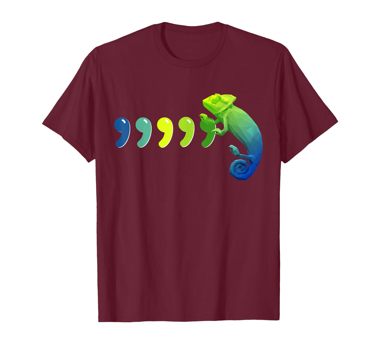 Comma Chameleon Shirt Funny 80s Throwback Retro T-Shirt Gift T-Shirt