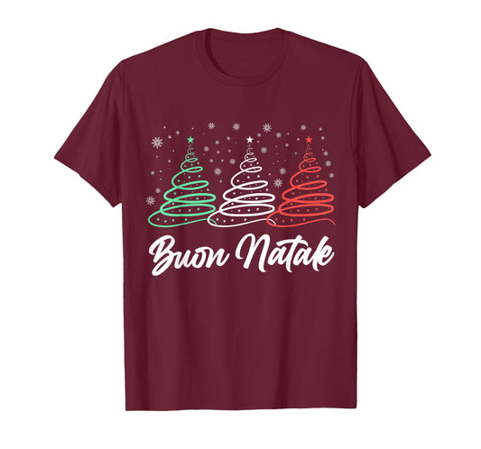 Funny Buon Natale Italy Pride Xmas Holiday Italian Christmas T-Shirt