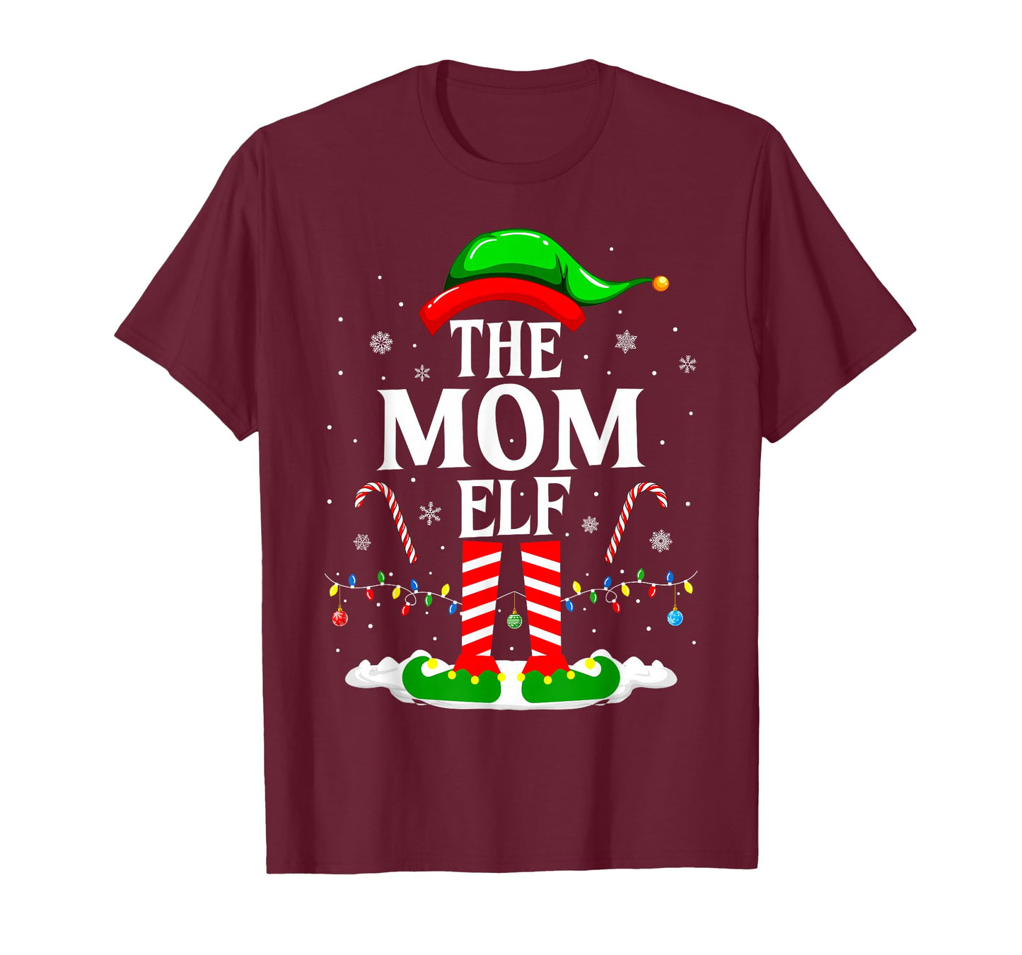The Mom Elf Funny Xmas Elf Matching Family Christmas T-Shirt