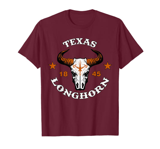 Texas 1845 Vintage Longhorn T-Shirt