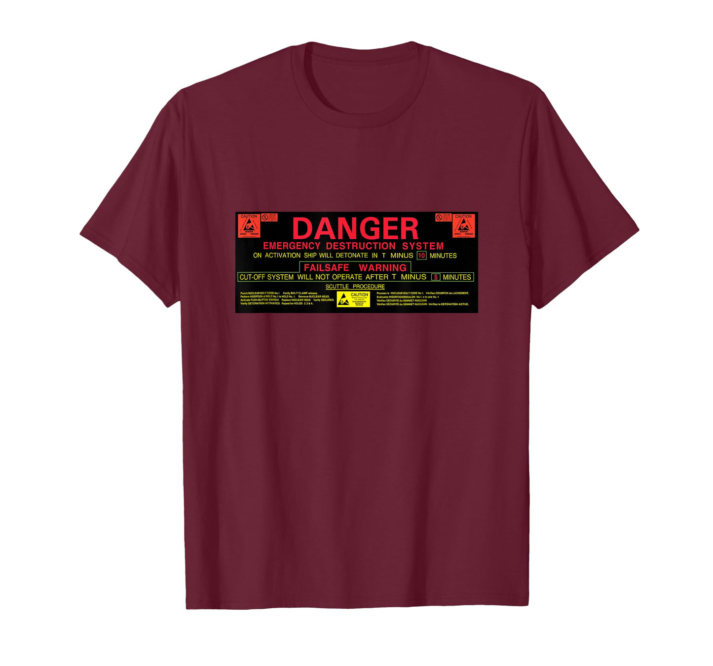 Nostromo Emergency Self Destruct Console T-Shirt