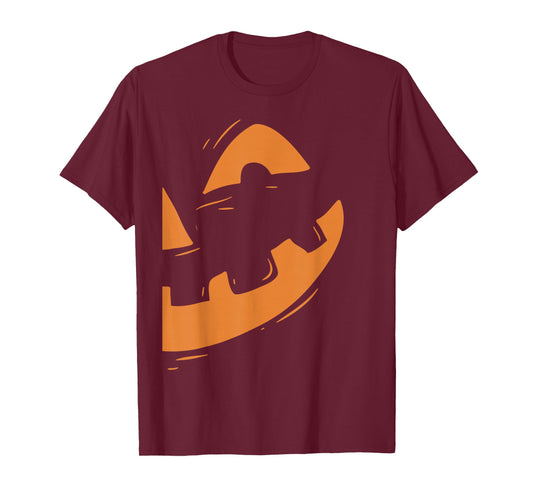 Jack-O-Lantern Shirt Pumpkin Face Halloween Matching Couple T-Shirt