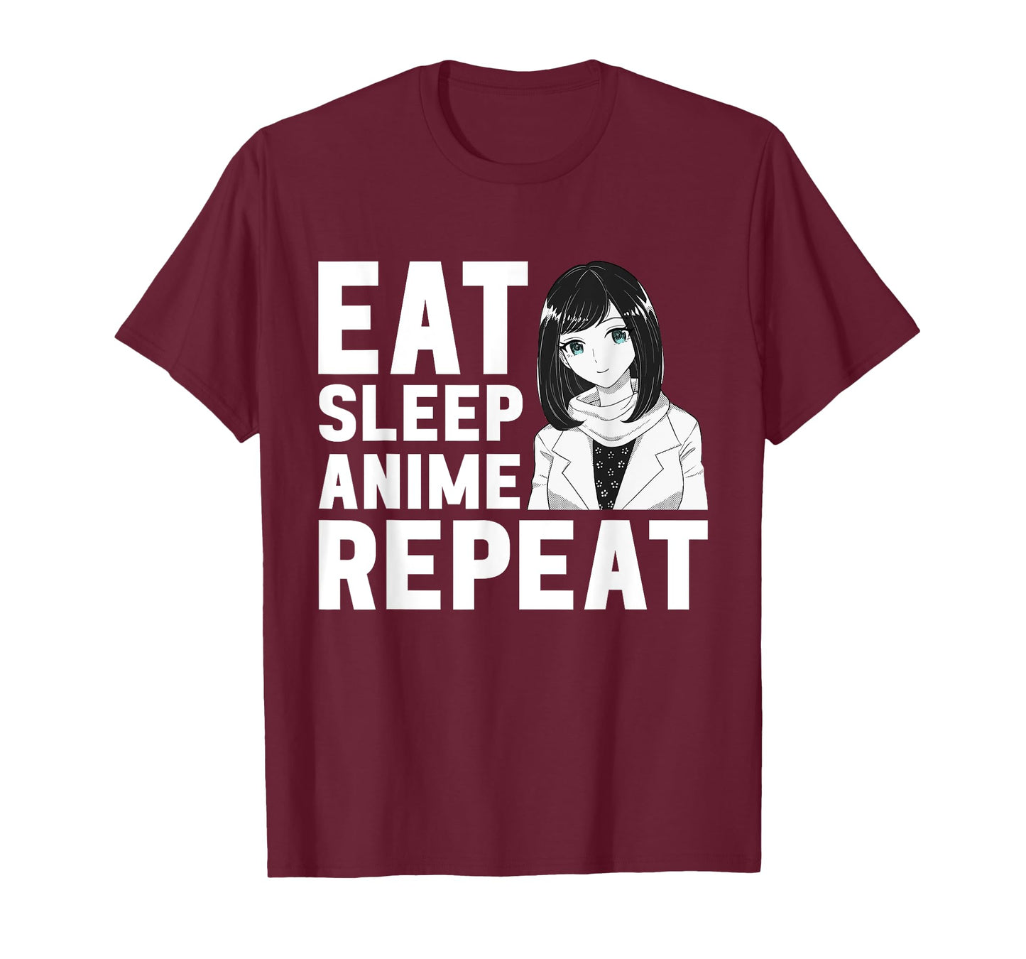 Eat Sleep Anime Repeat Girls Boys Funny Anime Lover T-Shirt