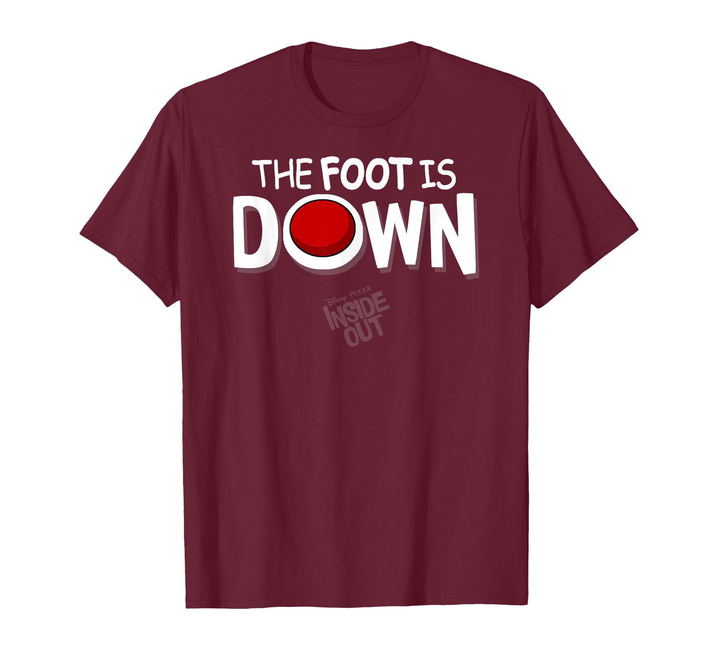 Disney Pixar Inside Out The Foot Is Down Text Logo T-Shirt