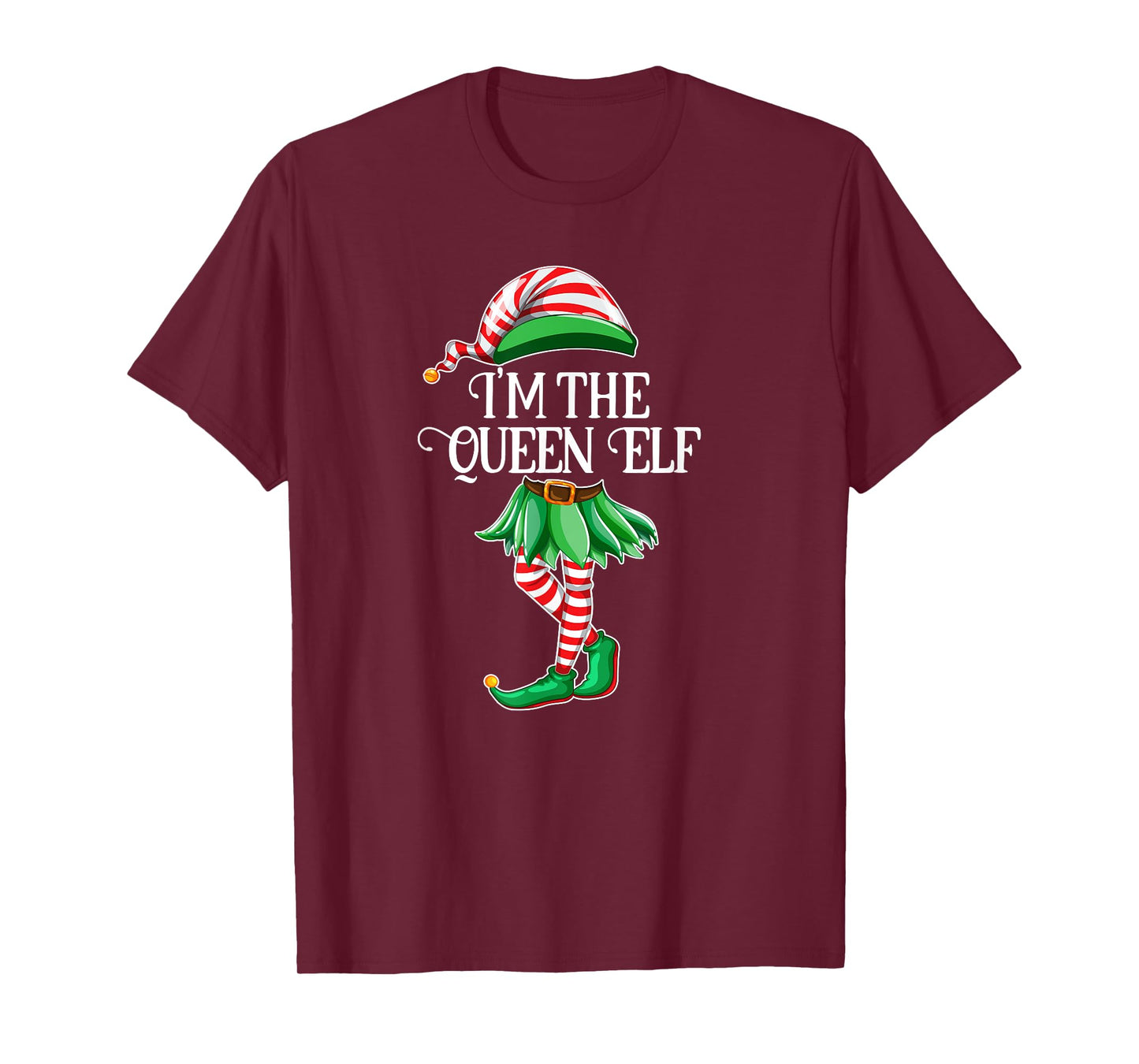 I'm the Queen Elf Matching Family Pajamas Christmas Gift T-Shirt