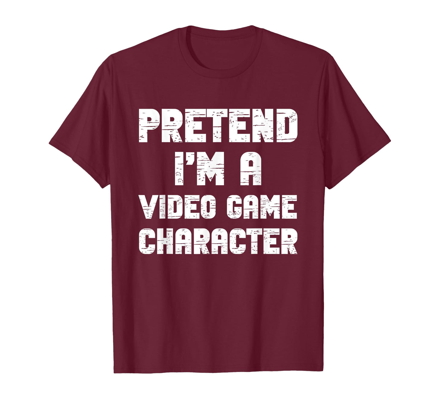 Halloween Pretend I'm A Video Game Character Lazy Costume T-Shirt
