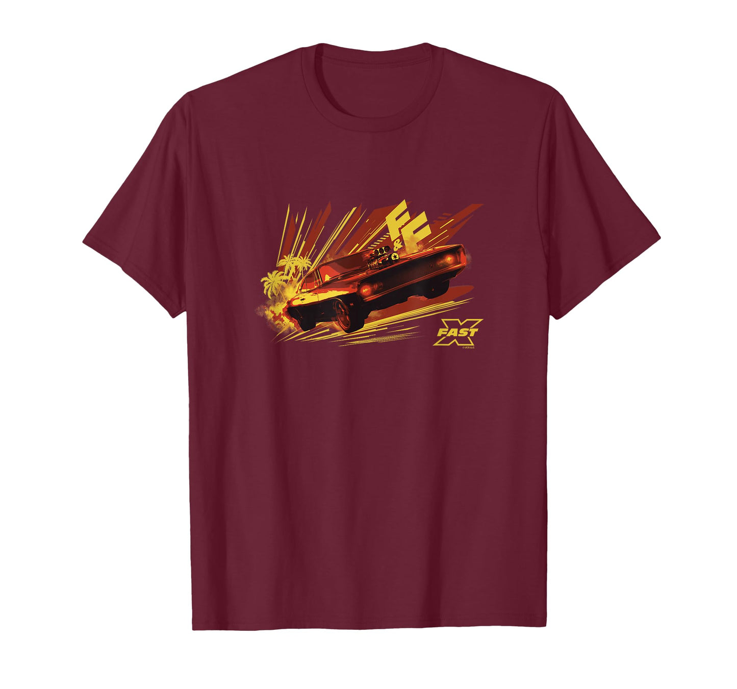 Fast X Dom Toretto Vintage Palm Tree Charger Race T-Shirt