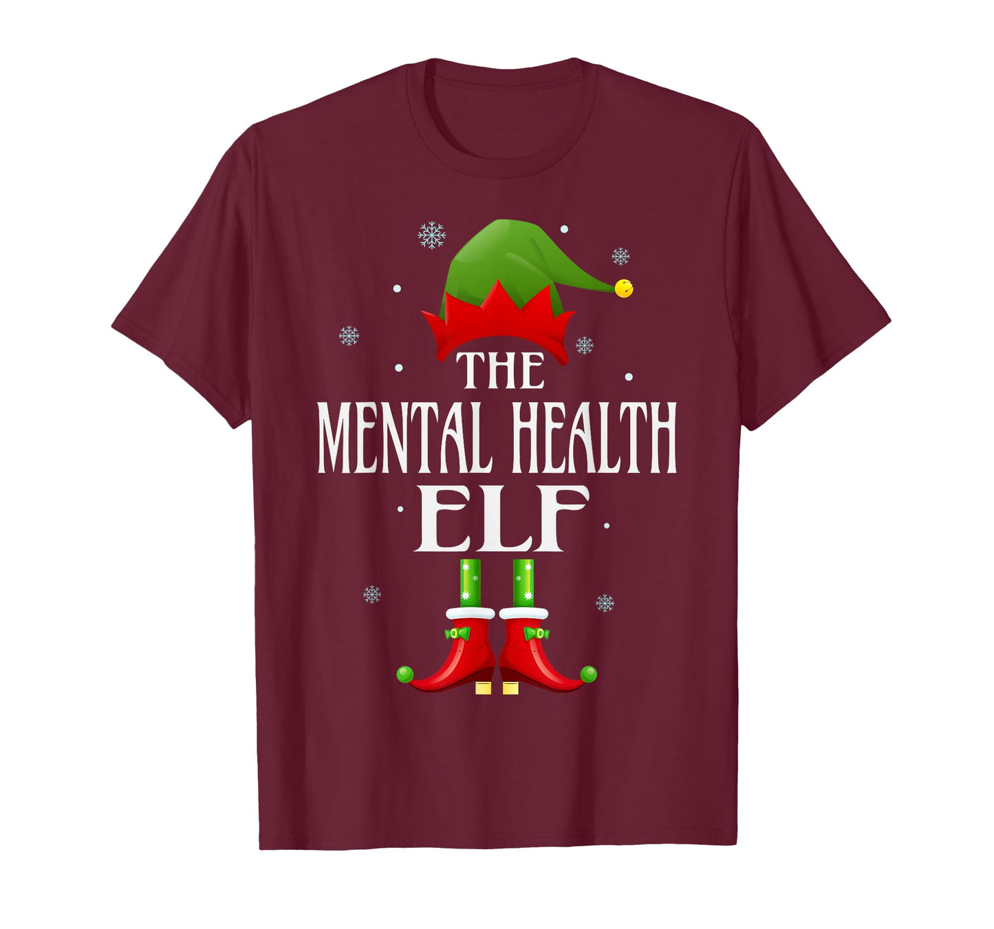 Mental Health Elf Xmas Funny Family Matching Christmas T-Shirt