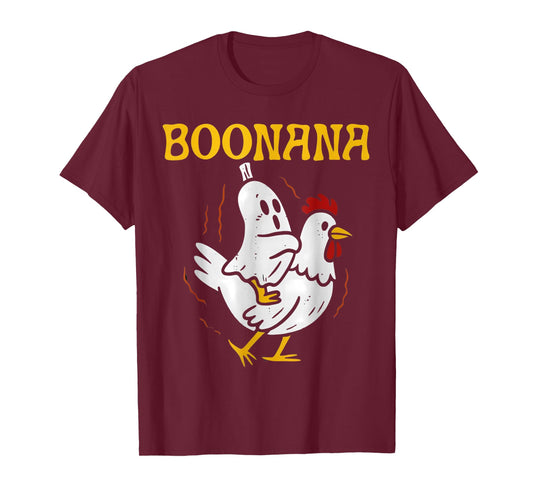 Boonana Riding Chicken Halloween Ghost Spooky Banana Costume T-Shirt