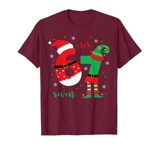 Funny 67 Christmas Costume Pajamas Holiday Outfit T-Shirt