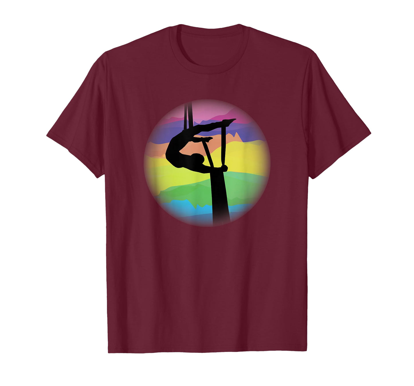 Aerial Silks Bright Silhouette Graphic T-Shirt