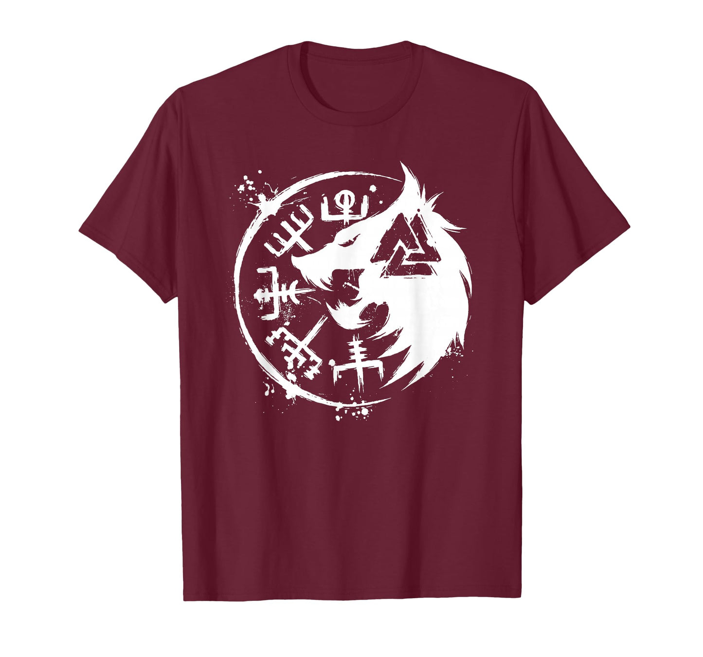 Fenrir Wolf Fenris-Wolf - Viking Vegvisir Valknut T-Shirt