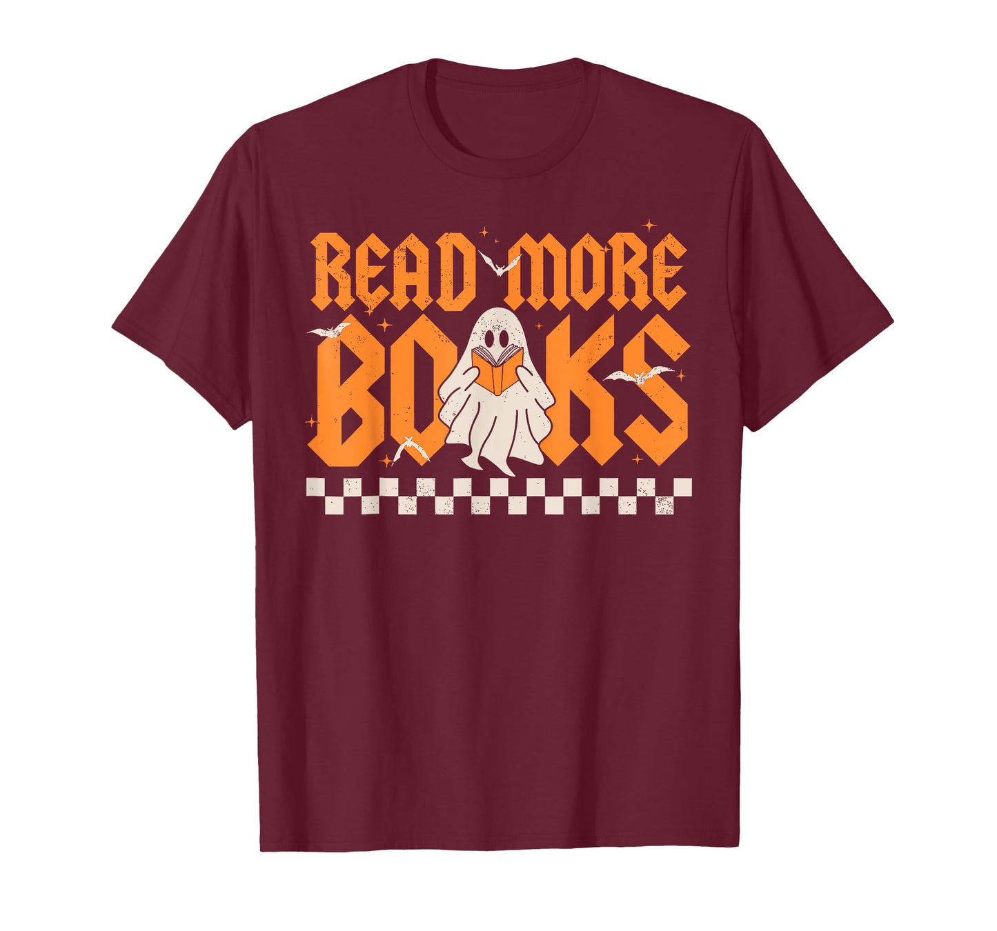 Groovy Booooks Ghost Read More Books Funny Teacher Halloween T-Shirt