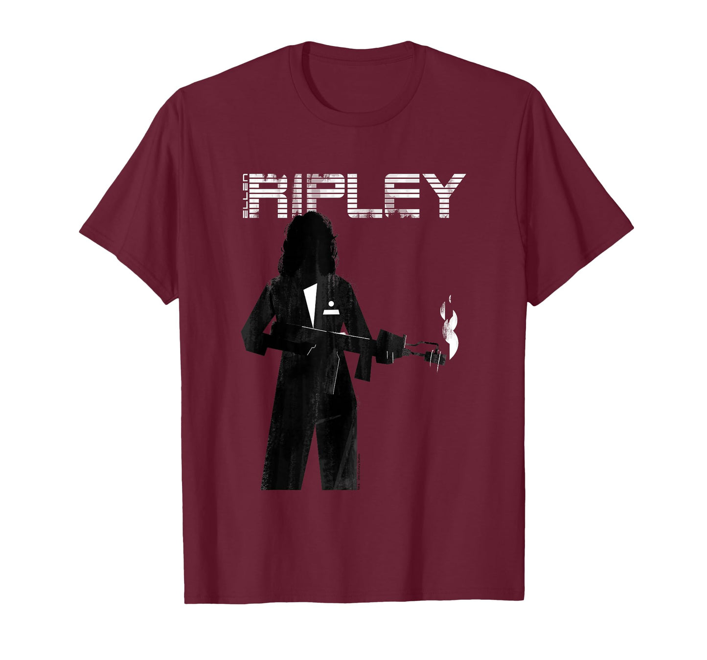 Aliens Iconic Strong Ellen Ripley Retro Silhouette Portrait T-Shirt