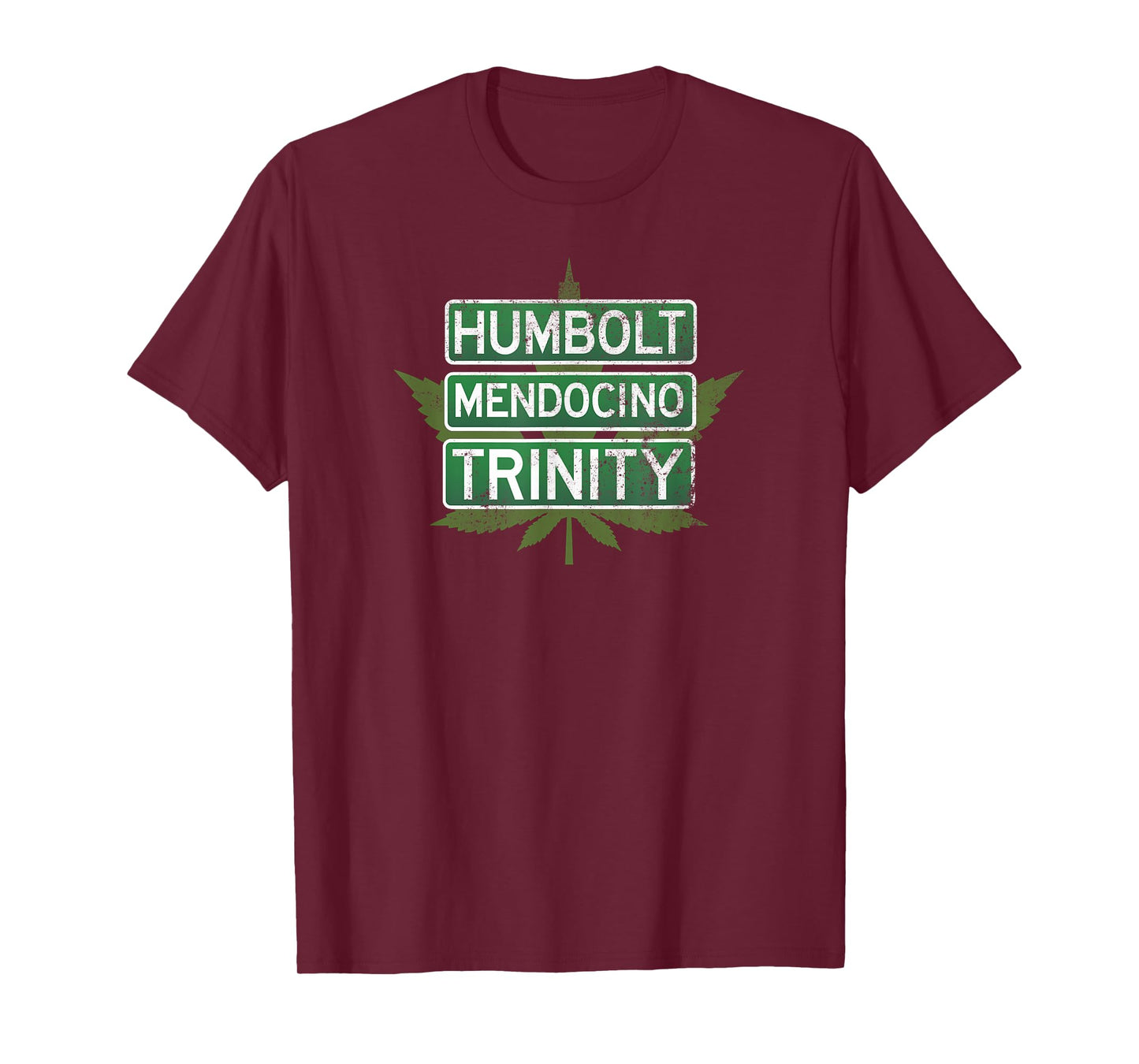 Humbolt Mendocino Trinity T-Shirt | Distressed Style T-Shirt T-Shirt