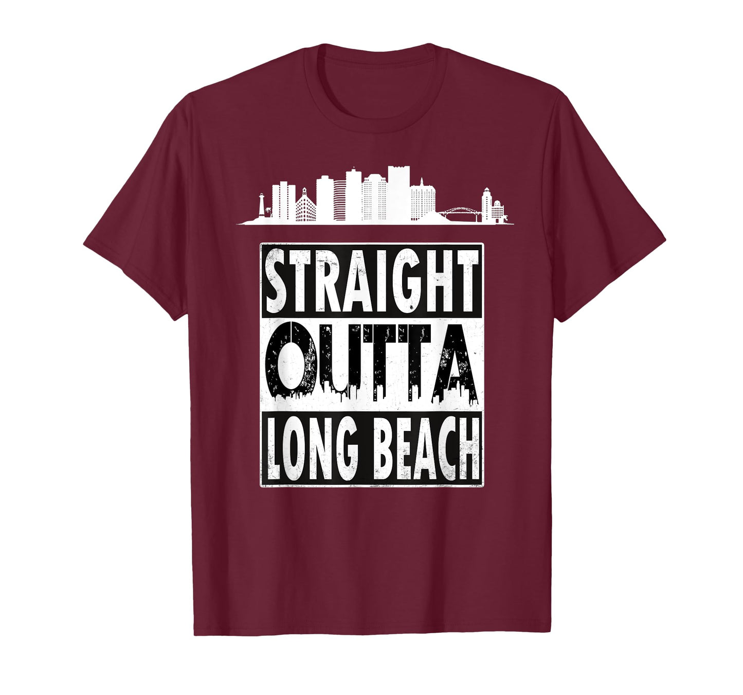 Straight Outta Long Beach Shirt Traveler Gift T-Shirt for Men Women