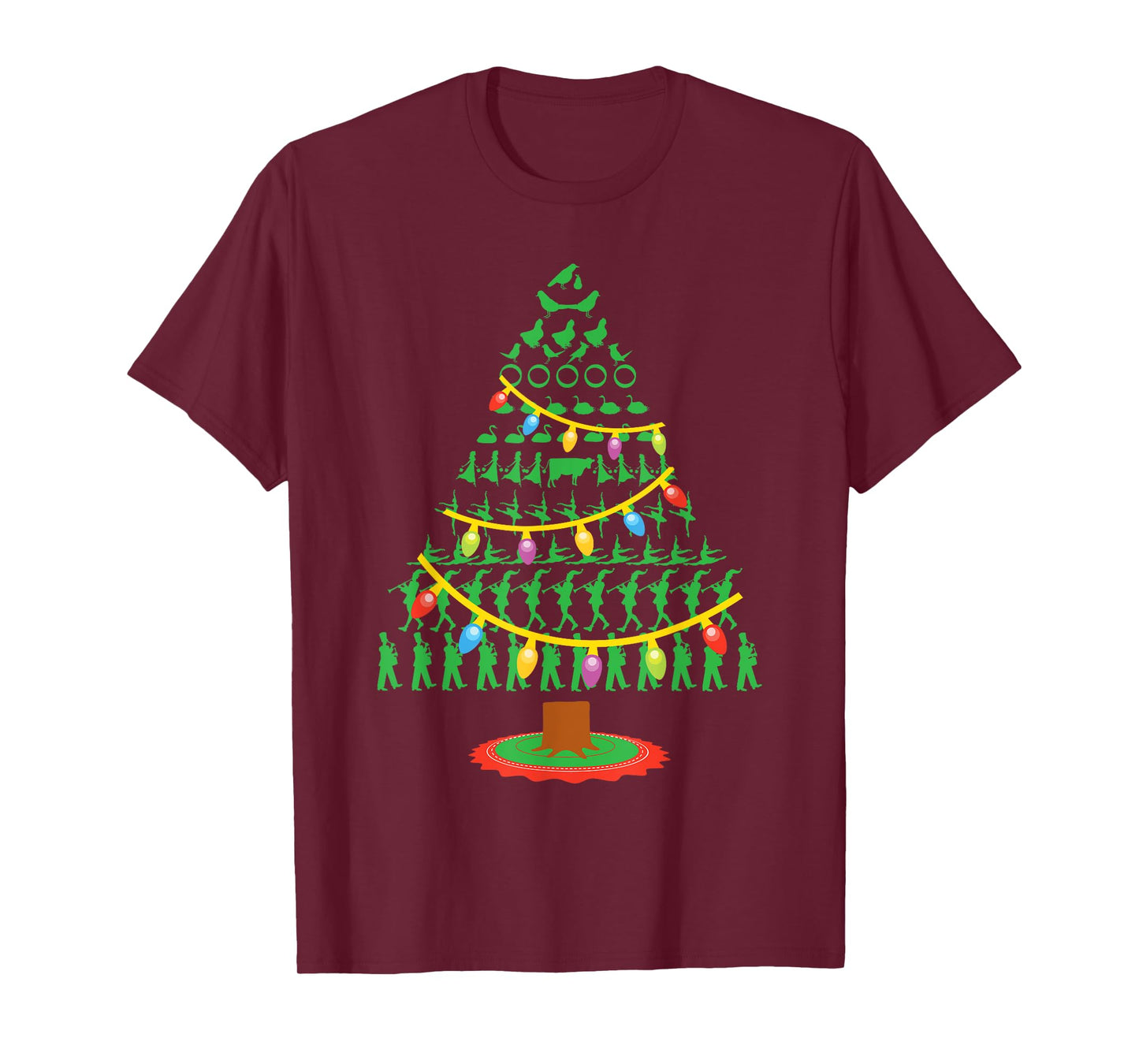Twelve Days of Christmas Tree T Shirt T-Shirt