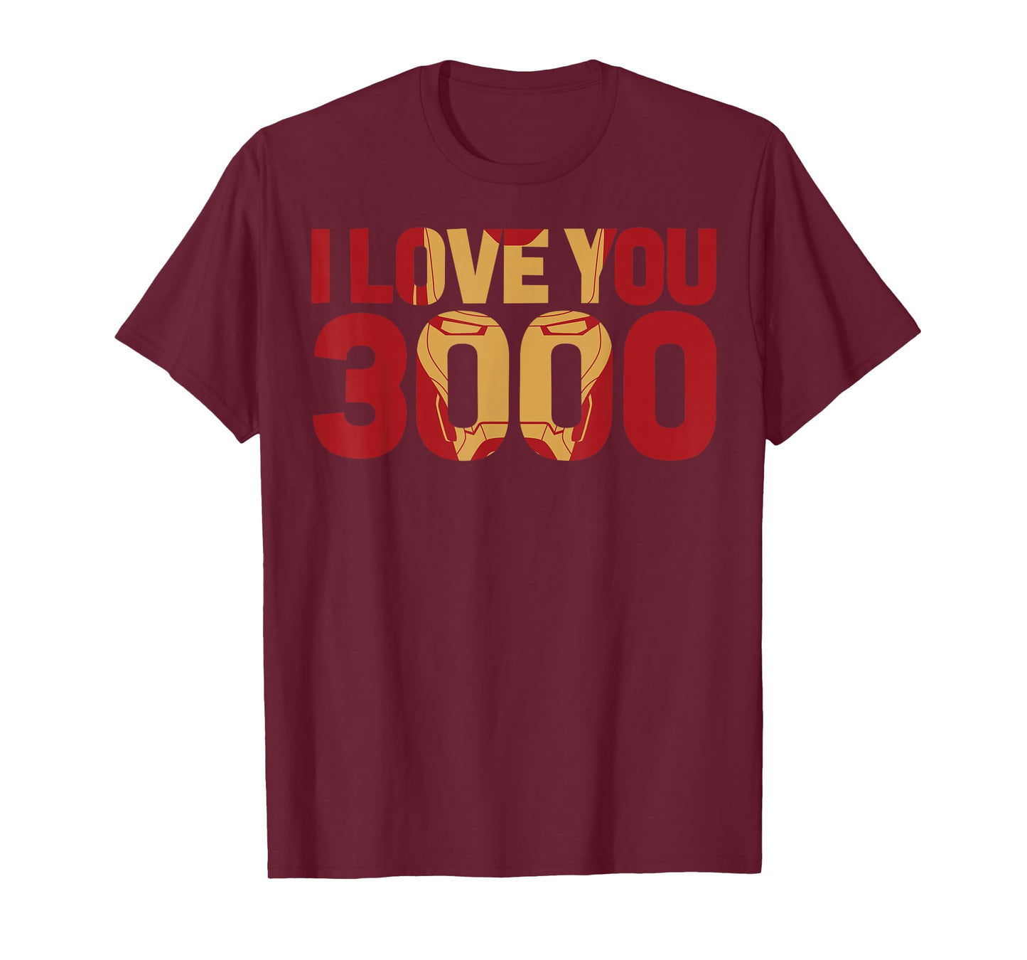 Marvel Avengers Endgame Iron Man I Love You 3000 Text Fill T-Shirt Small