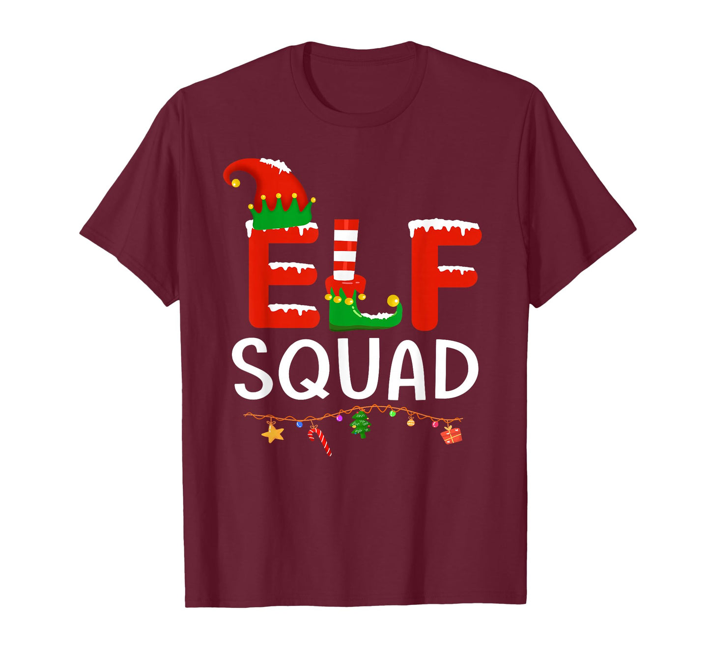 Elf Family Christmas Matching Pajamas Men Women Elf Squad T-Shirt