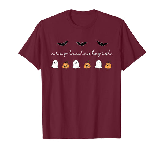 Funny X-ray Tech Ghosts Boo Sheet Radiology Spooky Halloween T-Shirt