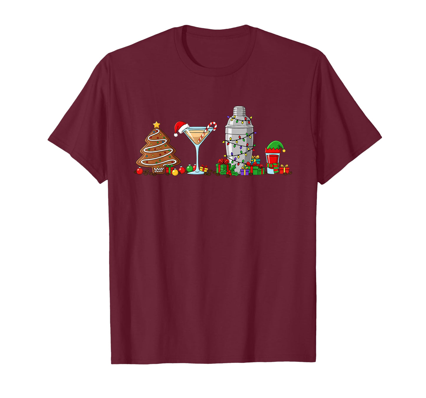Alcohol & Cocktails Christmas & Shaker Holiday Cheer T-Shirt