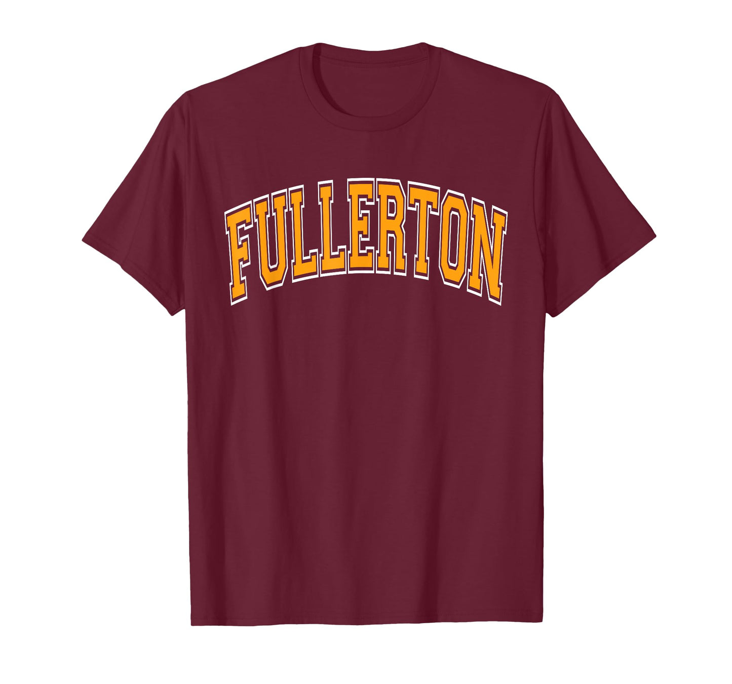 Fullerton Arched Style Orange Text T-Shirt