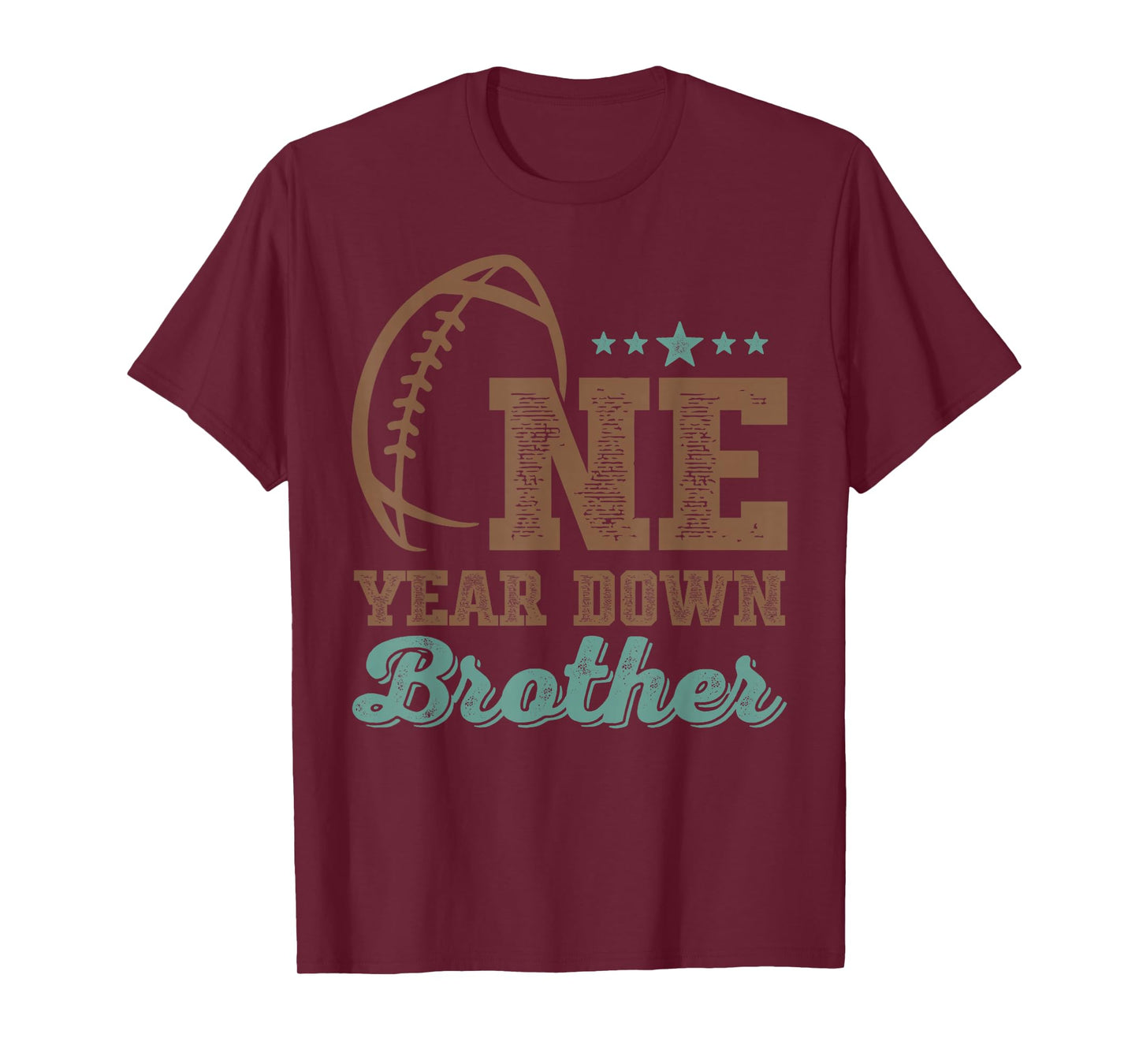 Brother Of The Birthday Boy 1st Year Down Birthday Football T-Shirt