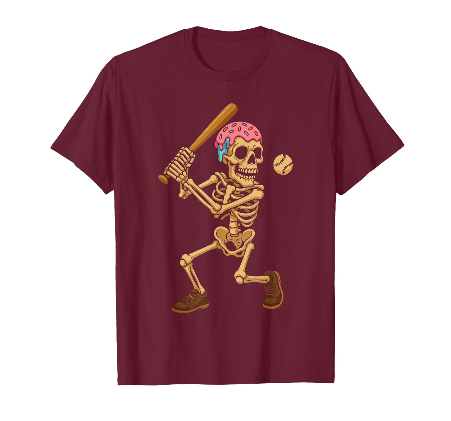 Baseball Lifestyle 101 Apparel Youth Ice Cream Drip Skeleton T-Shirt