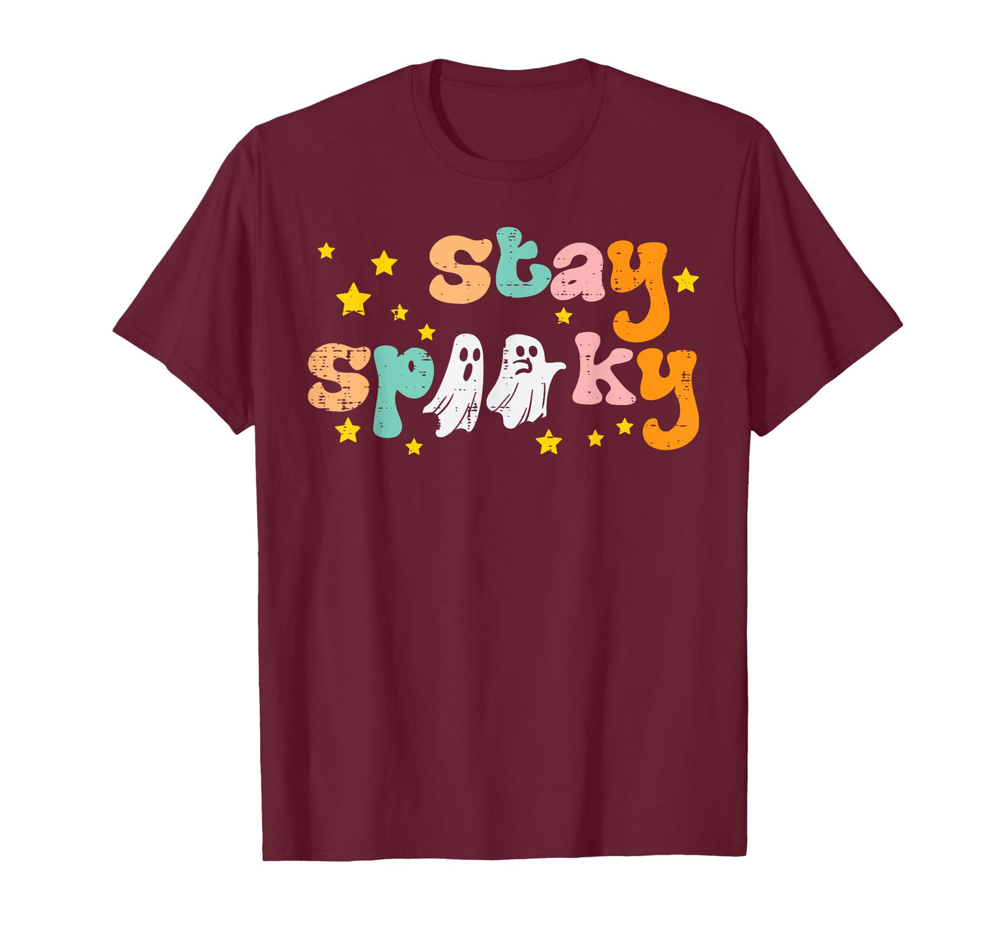 Spooky Ghosts Retro Vintage Halloween Costume Men Women Kids T-Shirt