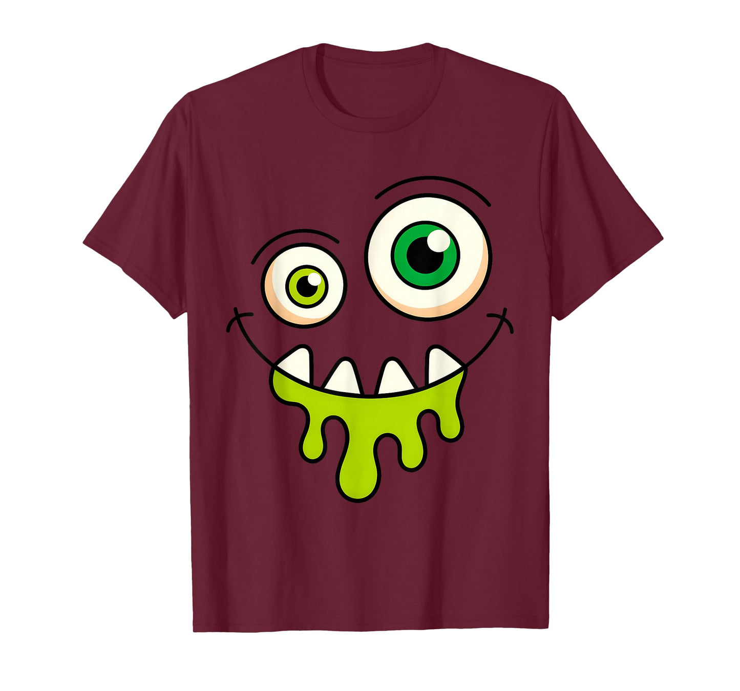 Cute Monster Face Easy Halloween Group Costume T-Shirt