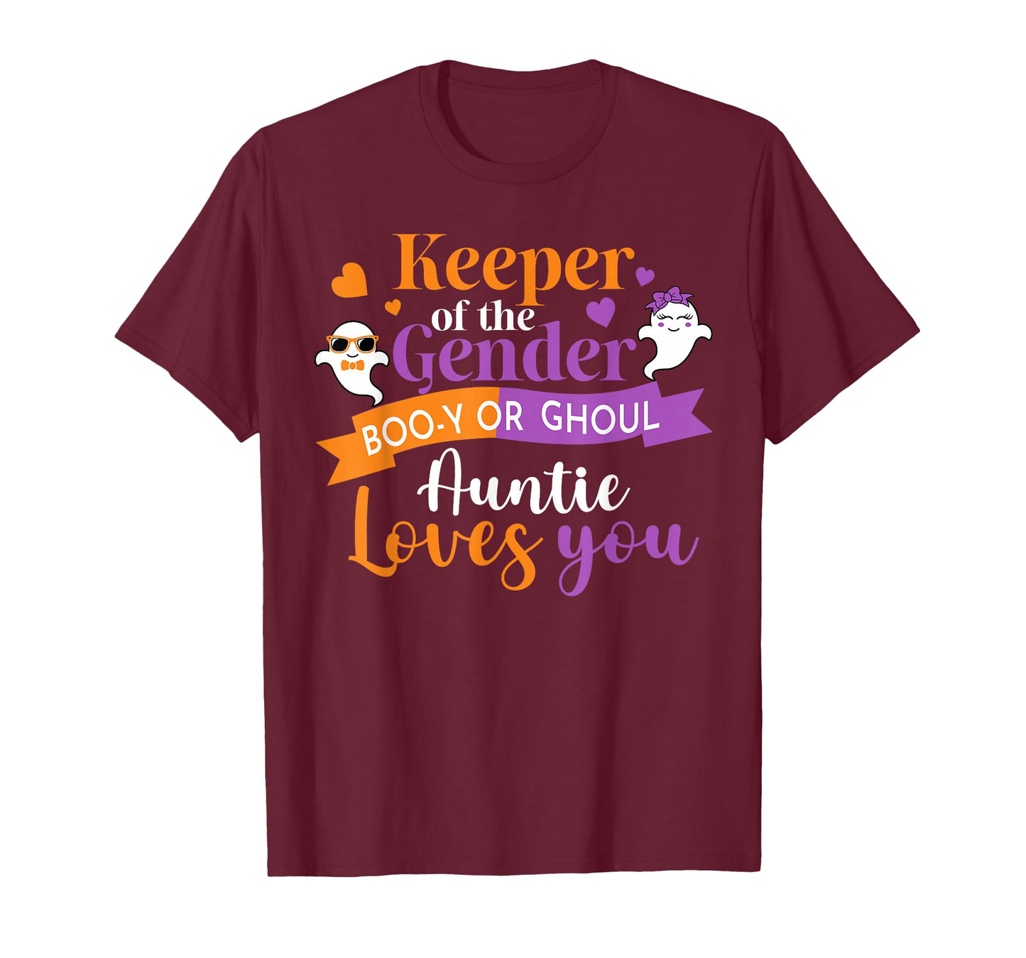 Halloween Keeper of The Gender Reveal Auntie Boo-y or Ghoul T-Shirt
