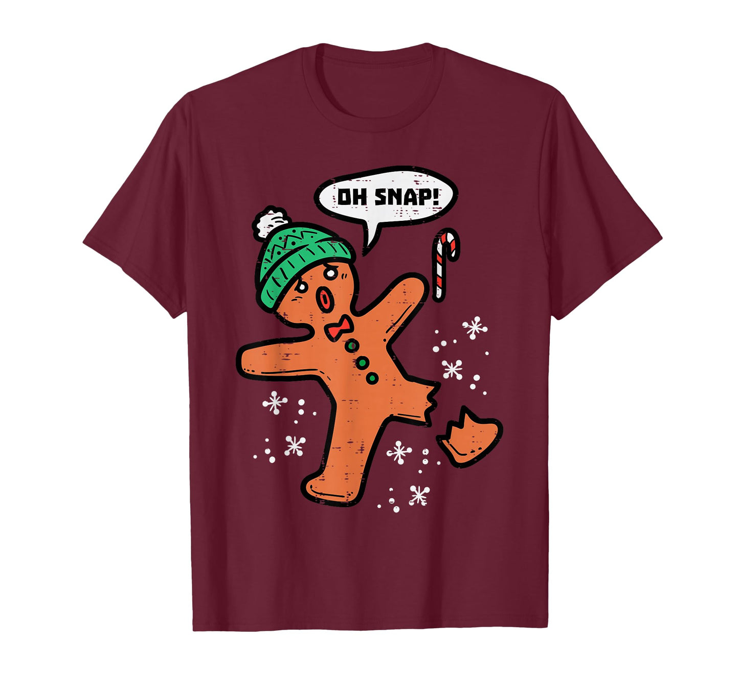 Oh Snap Gingerbread Man Funny Christmas Xmas Men Women Kids T-Shirt