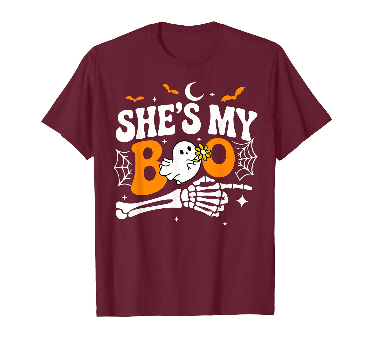 She's My Boo Ghost Matching Halloween Couple Boyfriend T-Shirt