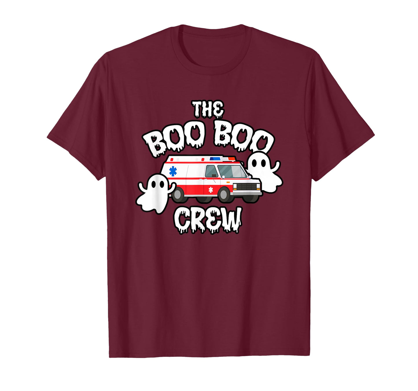 EMT Paramedic EMS Boo Boo Crew Ambulance Ghost Halloween T-Shirt