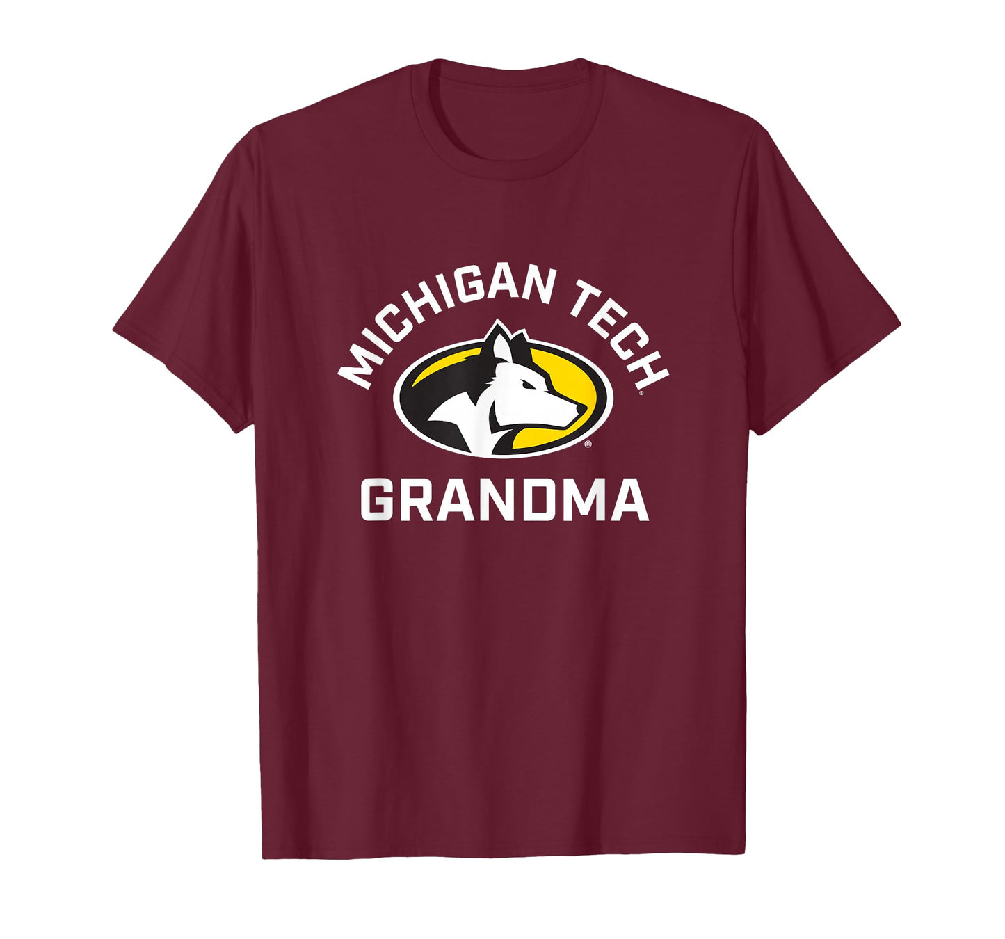 Michigan Tech Huskies Arched Grandma T-Shirt
