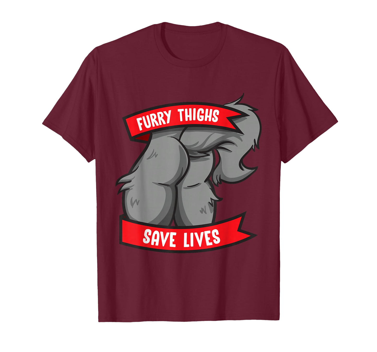 Wolf Furry Thighs Save Lives Proud Furry Pride Fandom T-Shirt
