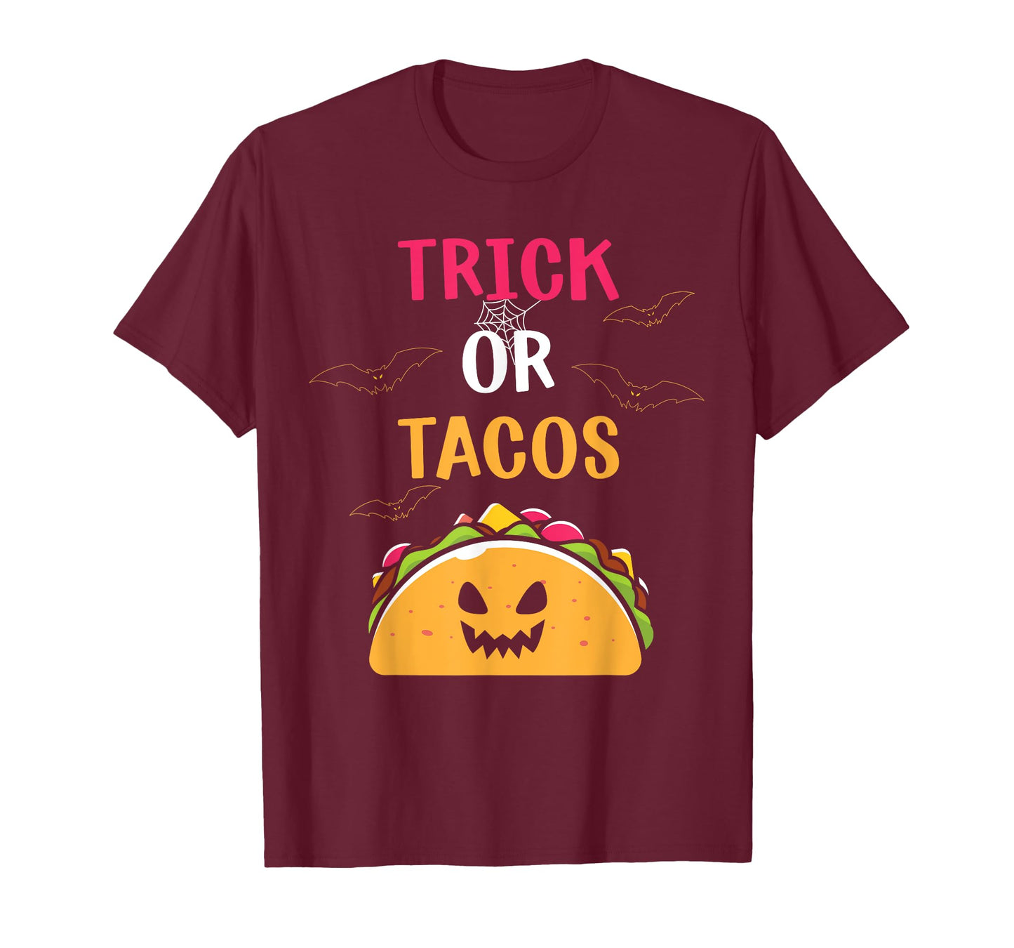 Trick or Tacos funny Halloween Mexican Food Men Women Kids T-Shirt