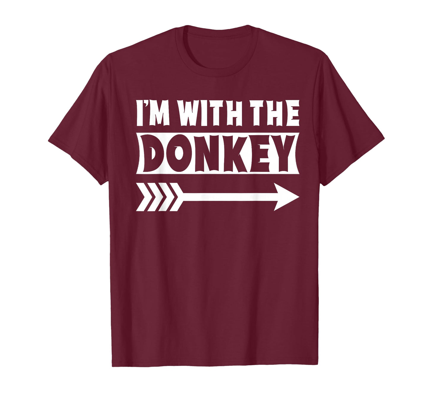 I'm With The Donkey Halloween Costume Donkey Halloween T-Shirt
