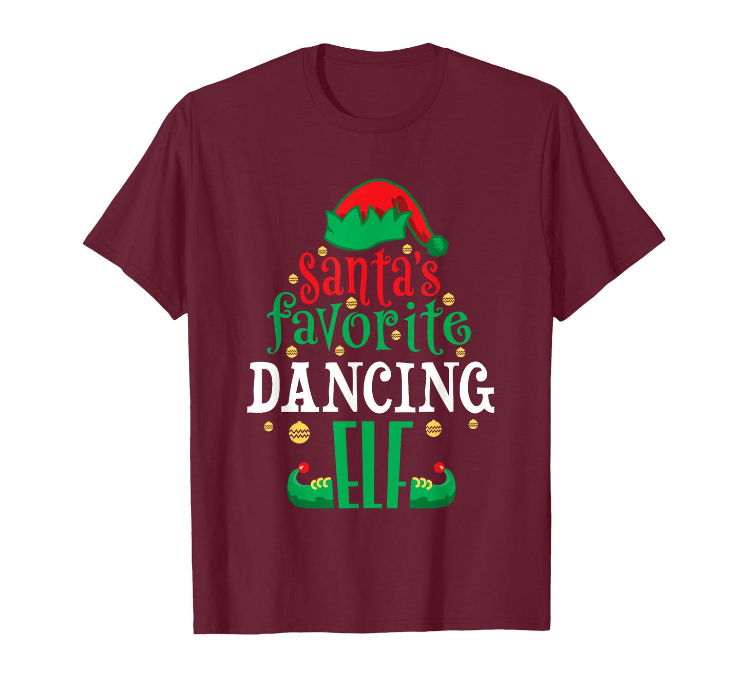 Santa's Favorite Dancing Elf Dancer Christmas Matching T-Shirt