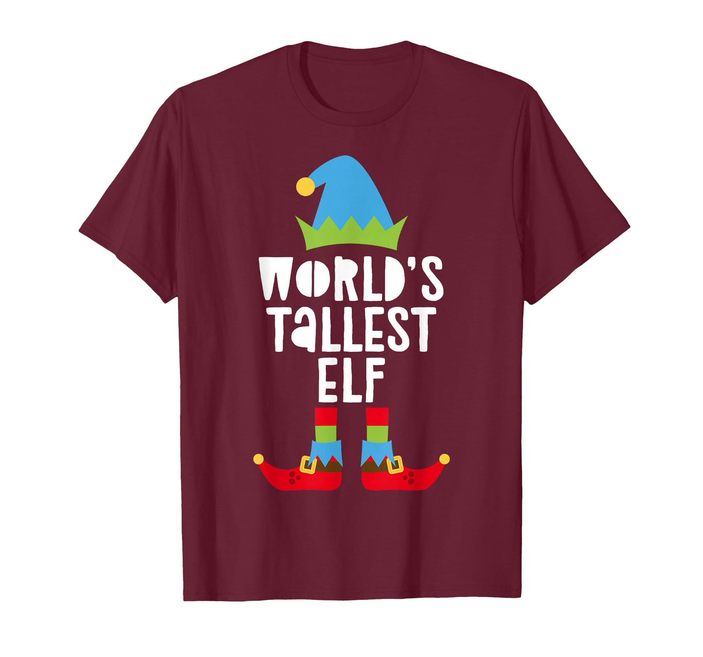 World's Tallest Elf Shirt Men Matching Christmas Elf Pajamas T-Shirt