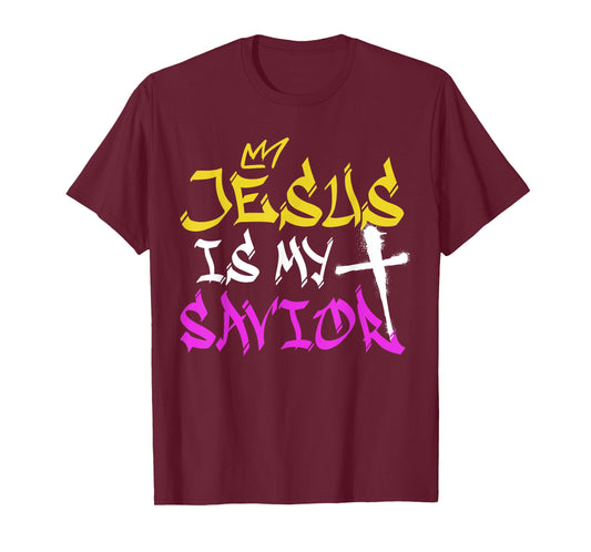 Jesus Is My Savior Graffiti Spray Street Art Drawing Artist T-Shirt