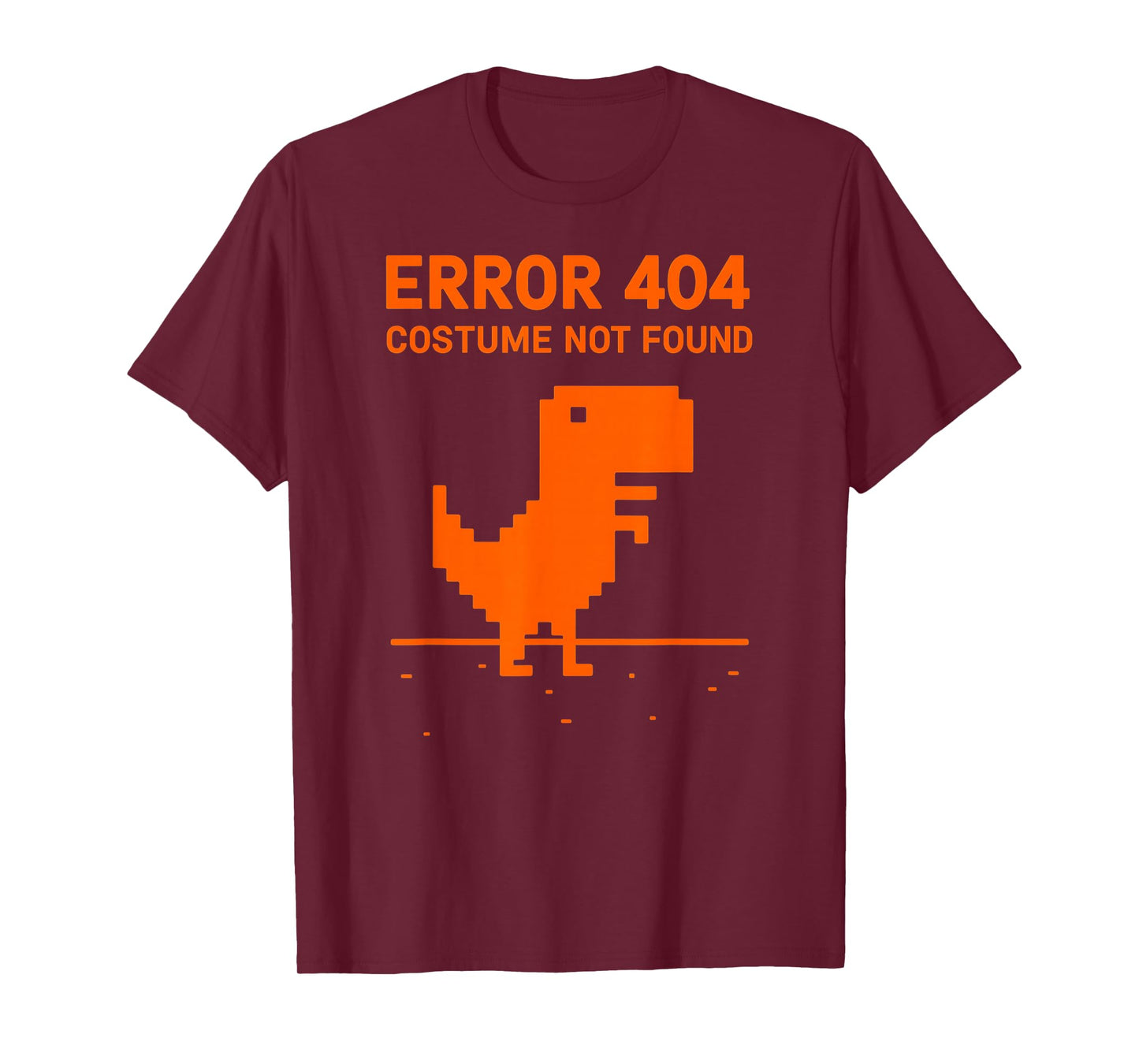 Error 404 Costume Not Found Funny Programmer Halloween Dino T-Shirt