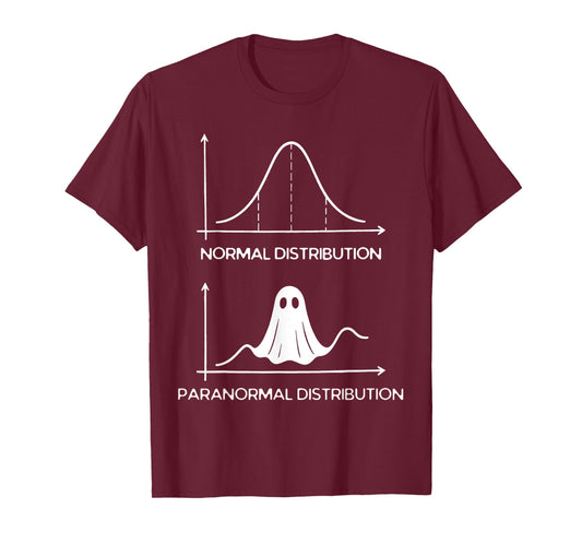 Funny Math Paranormal Distribution Halloween Joke T-Shirt