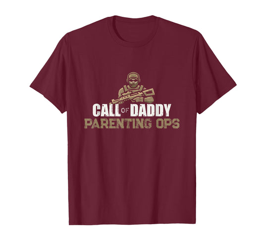 Call of Daddy Parenting Ops Gamer Dad's Funny Fathers Day T-Shirt